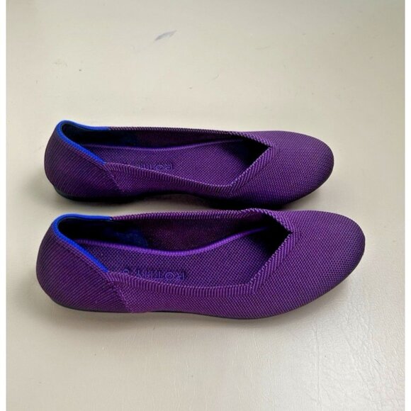 Rothy's The Flat Women's 7 Fig Purple Wine Knit Round Toe Ballet Shoes - Picture 13 of 14